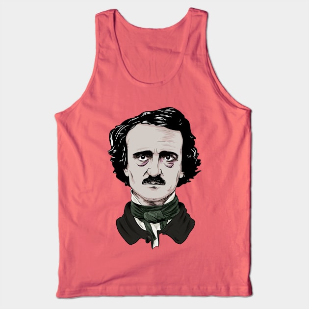 Edgar Allan Poe Tank Top by Black Snow Comics